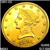 Image 1 : 1891-CC $10 Gold Eagle UNCIRCULATED