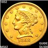 Image 1 : 1852 $2.50 Gold Quarter Eagle UNCIRCULATED