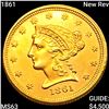 Image 1 : 1861 New Rev $2.50 Gold Quarter Eagle CHOICE BU