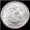 Image 2 : 1873 No Arrows Seated Liberty Quarter GEM BU