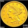 Image 1 : 1852 $2.50 Gold Quarter Eagle UNCIRCULATED