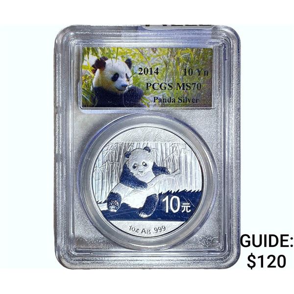 2014 Panda Sliver 10Yn PCGS MS70