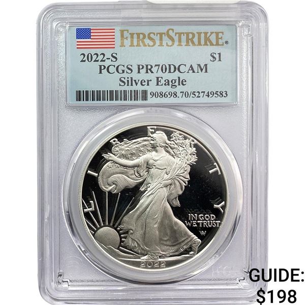 2022-S Silver Eagle PCGS PR70 DCAM