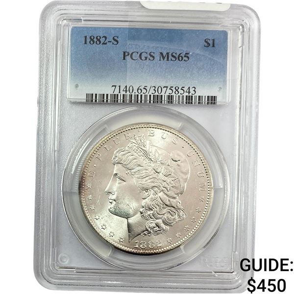 1882-S Morgan Silver Dollar PCGS MS65