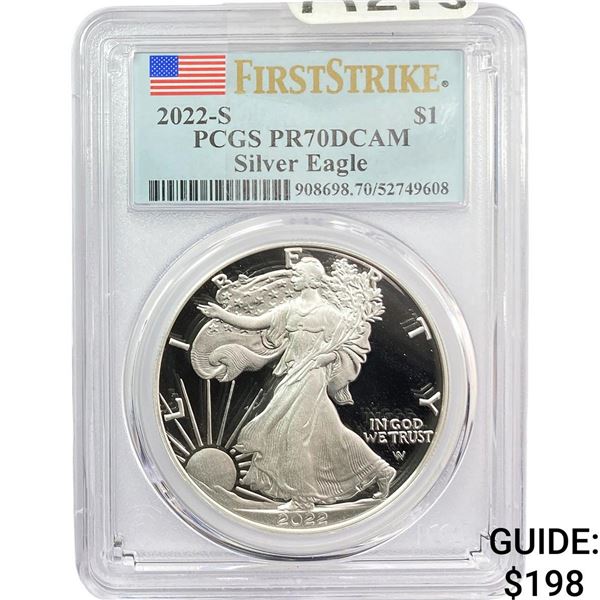 2022-S Silver Eagle PCGS PR70 DCAM