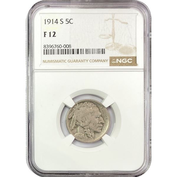 1914-S Buffalo Nickel NGC F12