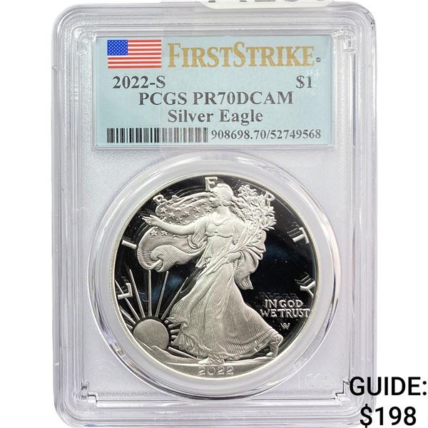 2022-S Silver Eagle PCGS PR70 DCAM