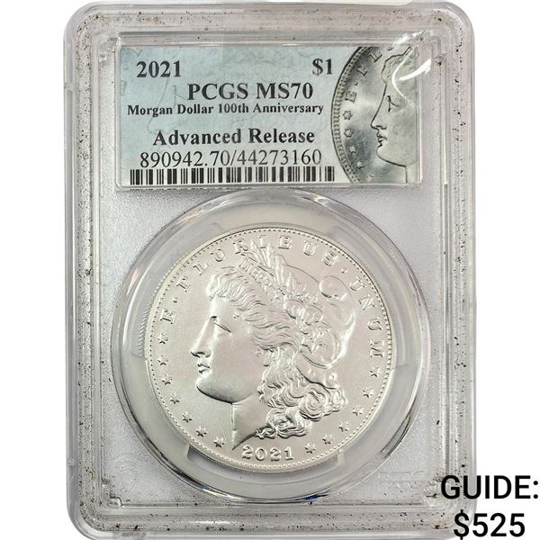 2021 Morgan Silver Dollar PCGS MS70
