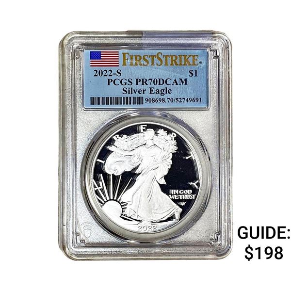 2022-S Silver Eagle PCGS PR70 DCAM