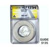 Image 1 : 1945 Washington Silver Quarter ANACS MS65