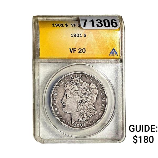 1901 Morgan Silver Dollar ANACS VF20