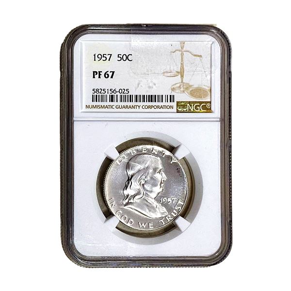 1957 Franklin Half Dollar NGC PF67