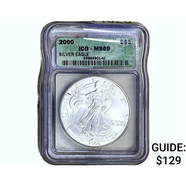 2000 Silver Eagle ICG MS69