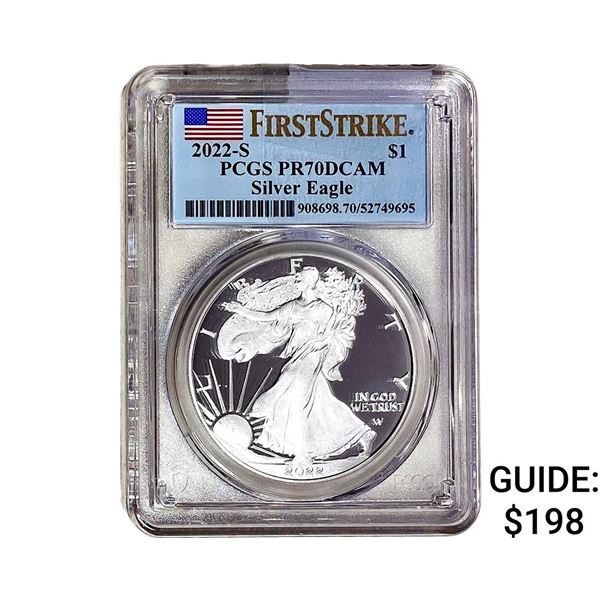 2022-S Silver Eagle PCGS PR70 DCAM