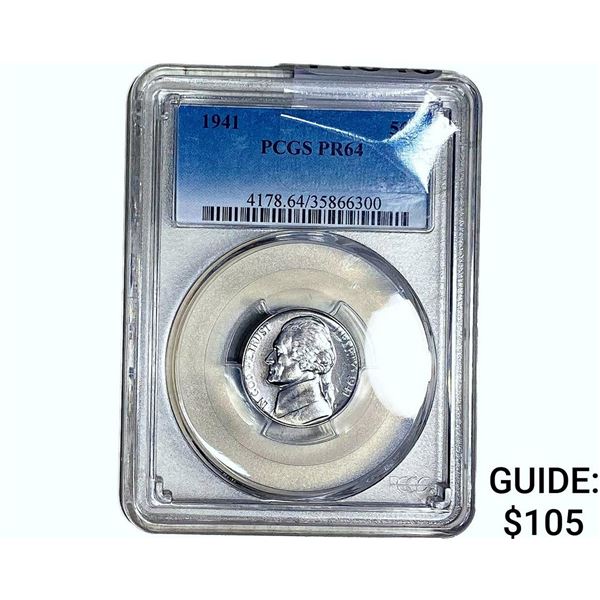 1941 Jefferson Nickel PCGS PR64