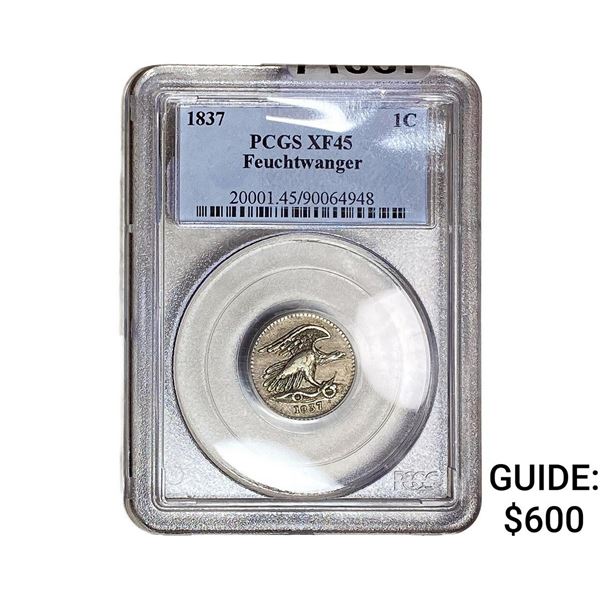 1837 Feuchtwanger 1C PCGS XF45