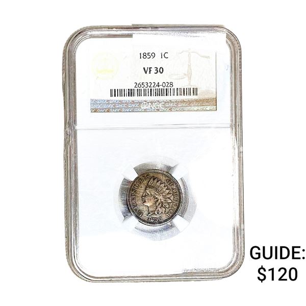 1859 Indian Head Cent NGC VF30