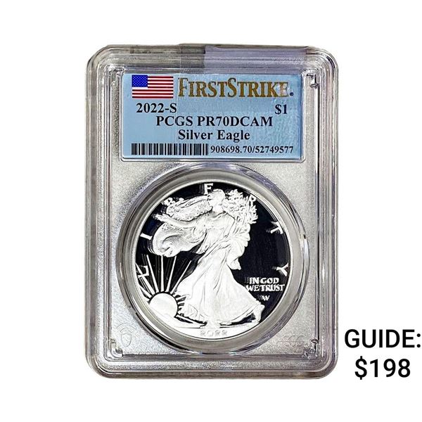 2022-S Silver Eagle PCGS PR70 DCAM