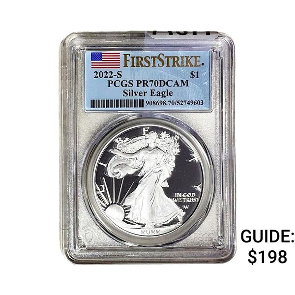 2022-S Silver Eagle PCGS PR70 DCAM