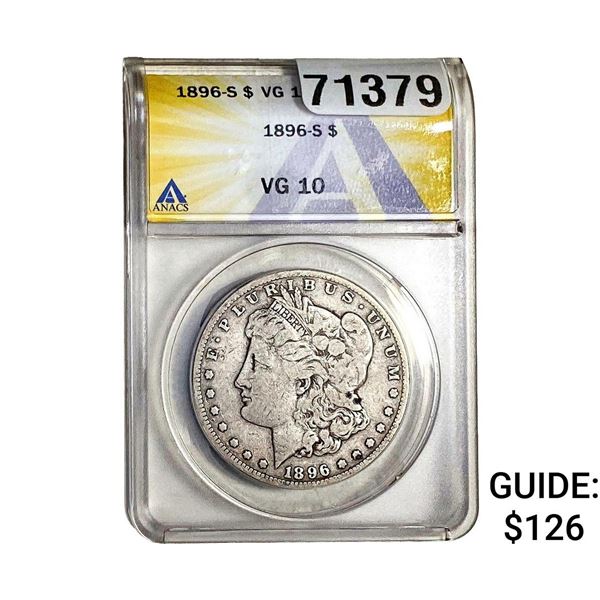 1896-S Morgan Silver Dollar ANACS VG10
