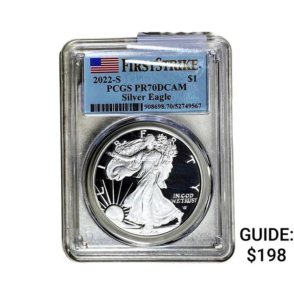 2022-S Silver Eagle PCGS PR70 DCAM