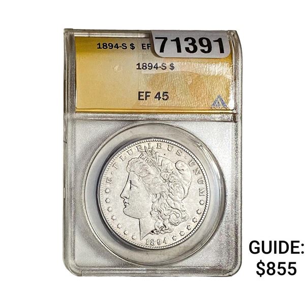 1894-S Morgan Silver Dollar ANACS EF45