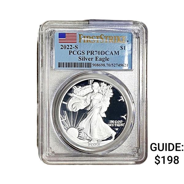 2022-S Silver Eagle PCGS PR70 DCAM