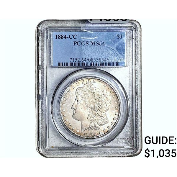 1884-CC Morgan Silver Dollar PCGS MS64