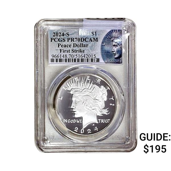 2024-S Silver Peace Dollar PCGS PR70 DCAM