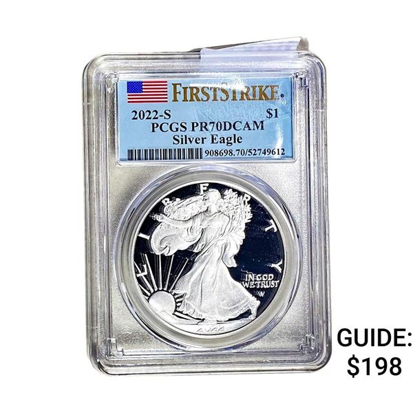 2022-S Silver Eagle PCGS PR70 DCAM