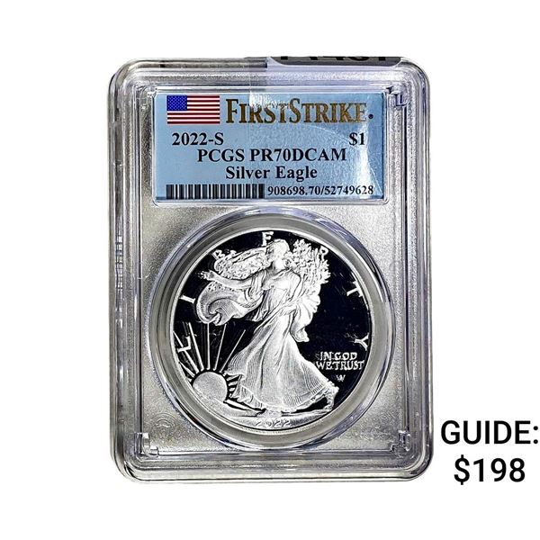 2022-S Silver Eagle PCGS PR70 DCAM