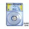 Image 1 : 1920 Mercury Silver Dime ANACS MS62 FSB