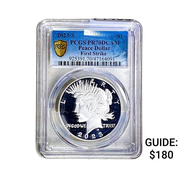 2023-S Silver Peace Dollar PCGS PR70 DCAM