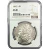 Image 1 : 1890-S Morgan Silver Dollar NGC MS61