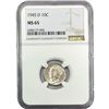 Image 2 : 1942-1945 GEM BU Mercury Dime[2cs] NGC MS64/65