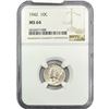 Image 4 : 1942-1945 GEM BU Mercury Dime[2cs] NGC MS64/65