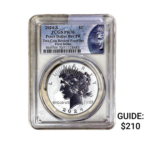 2024-S Rev of PR Silver Peace Dollar PCGS PR70