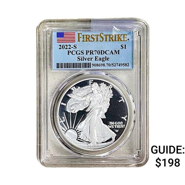 2022-S Silver Eagle PCGS PR70 DCAM