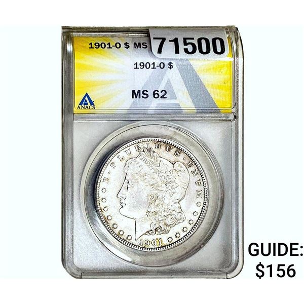 1901-O Morgan Silver Dollar ANACS MS62