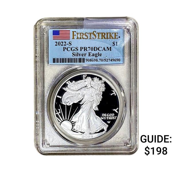 2022-S Silver Eagle PCGS PR70 DCAM
