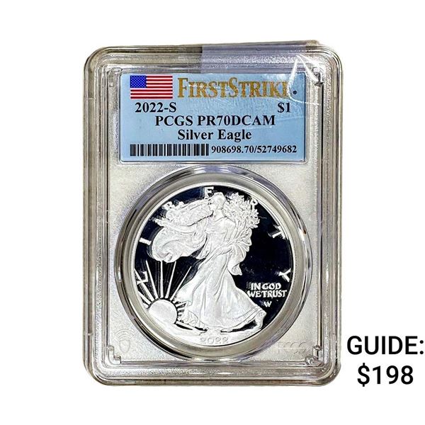 2022-S Silver Eagle PCGS PR70 DCAM