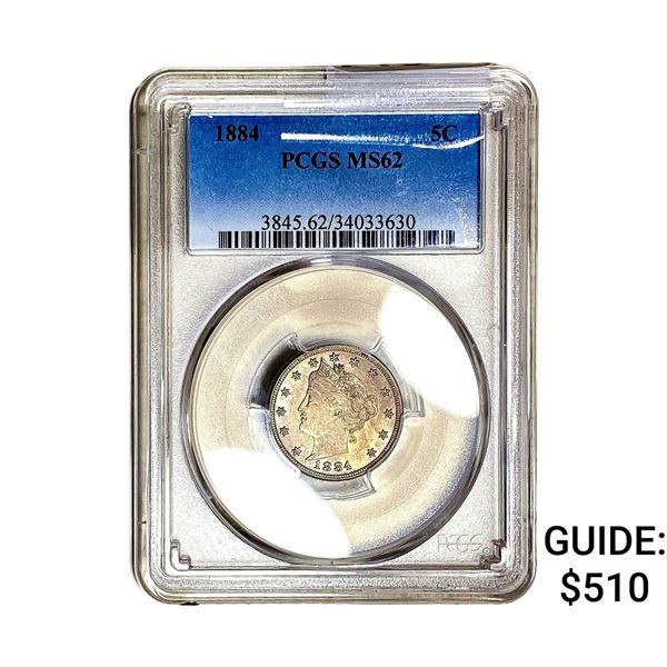 1884 Liberty Victory Nickel PCGS MS62