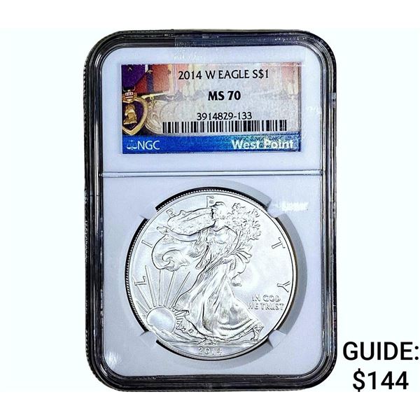 2014 Silver Eagle NGC MS70