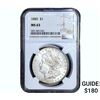 Image 1 : 1885 Morgan Silver Dollar NGC MS63