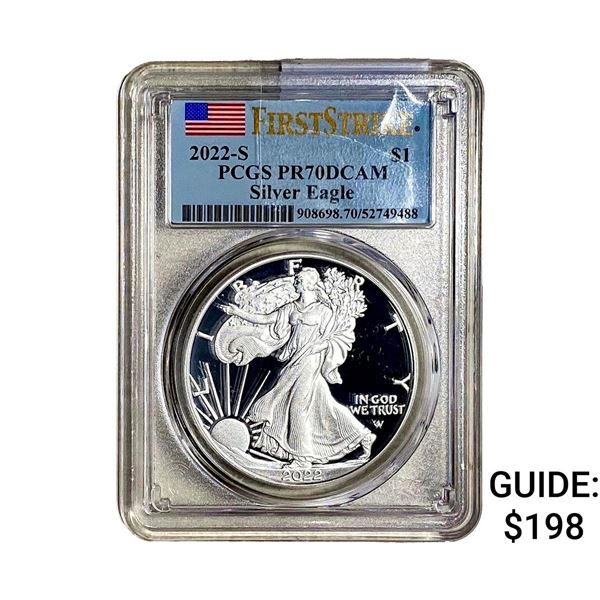 2022-S Silver Eagle PCGS PR70 DCAM
