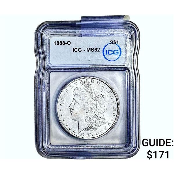 1880-O Morgan Silver Dollar ICG MS62