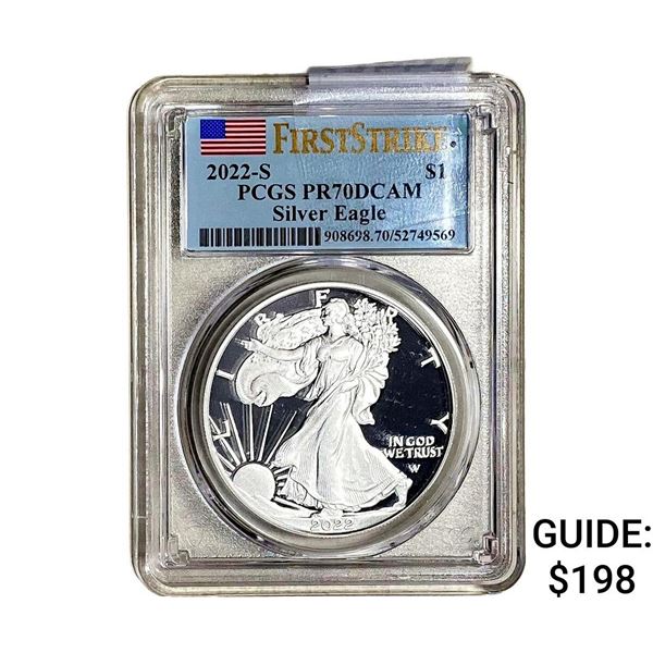 2022-S Silver Eagle PCGS PR70 DCAM
