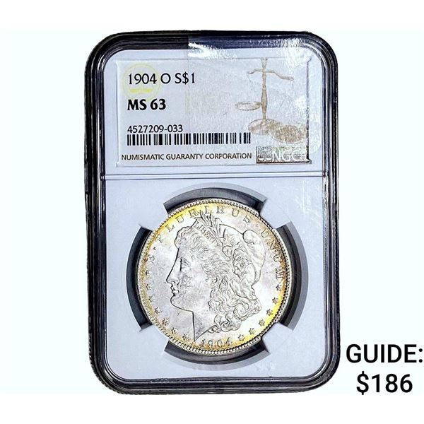 1904-O Morgan Silver Dollar NGC MS63