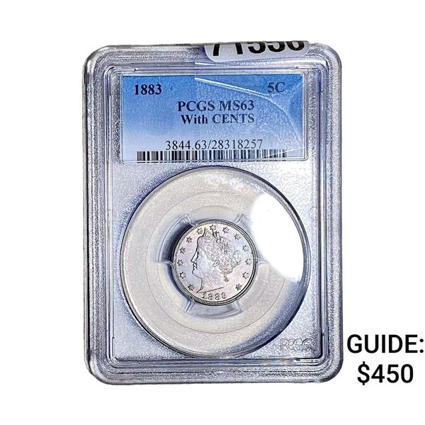 1883 Liberty Victory Nickel PCGS MS63