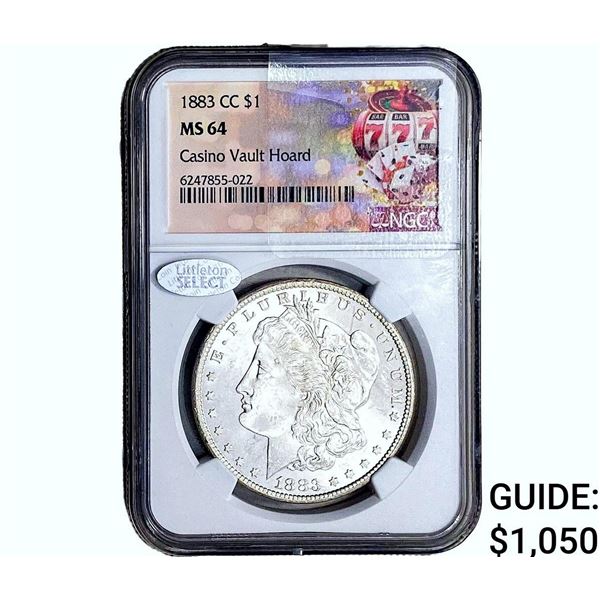 1883-CC Morgan Silver Dollar NGC MS64